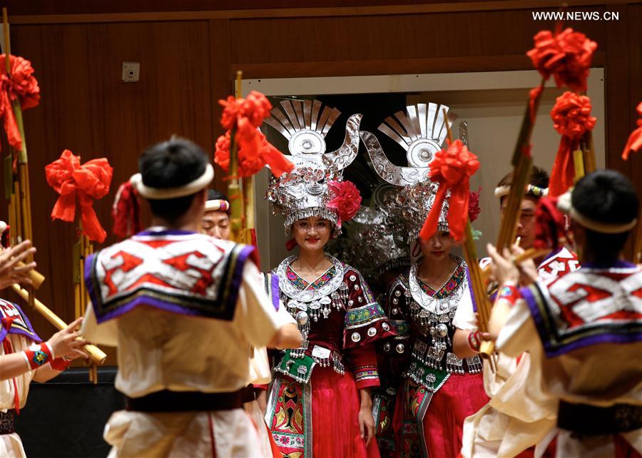 Chinese artists perform during Tocati Int'l Street Games Festival in Italy