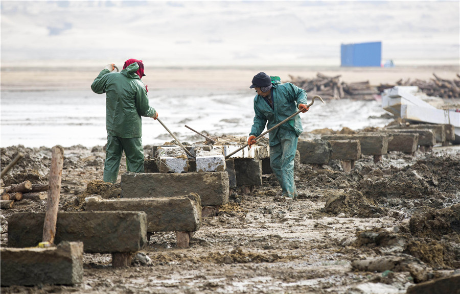 Bridge of Ming Dynasty under major repair, E China