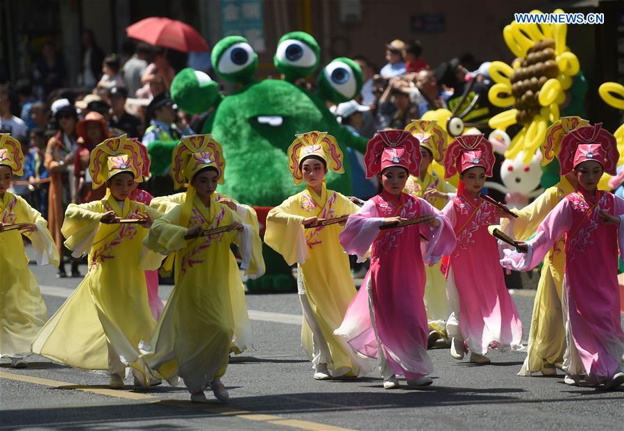 Parade of China Int'l Cartoon and Animation Festival held in E China