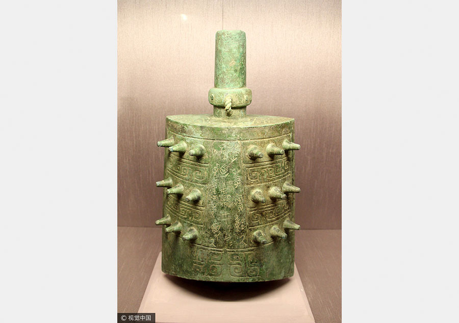 Ancient bronze ware on display in Suzhou