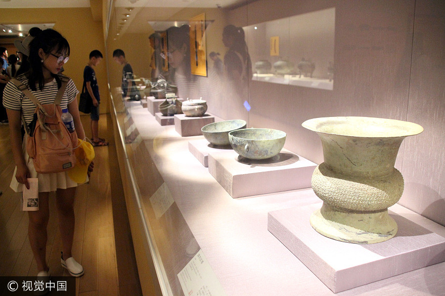 Ancient bronze ware on display in Suzhou