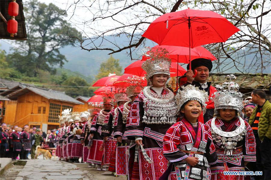 Miao people celebrates traditional New Year festival