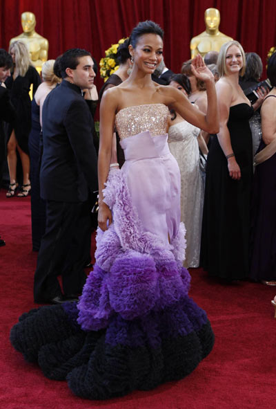 Zoe Saldana at the 82nd Academy Awards