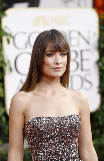 Olivia Wilde arrives at the 68th annual Golden Globes Awards