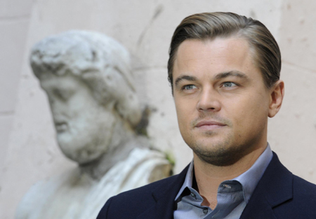 Leonardo DiCaprio attends a news conference to promote film 