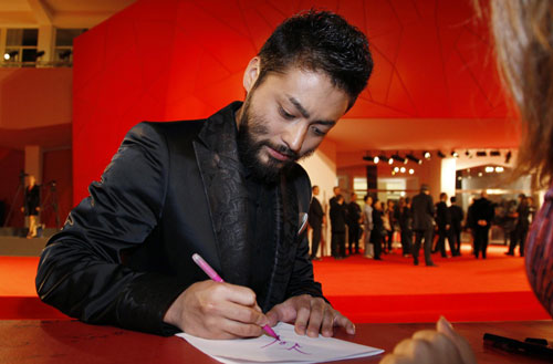 Red carpet of '13 Assassins' at 67th Venice International Film Festival