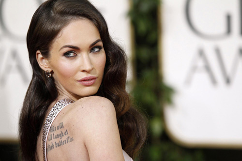 Megan Fox arrives at the 68th annual Golden Globe Awards