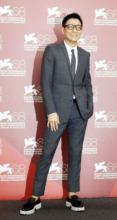 Andy Lau arrives for 'Tao Jie' red carpet in Venice