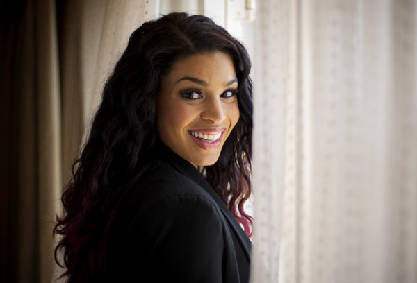 Jordin Sparks poses in Los Angeles