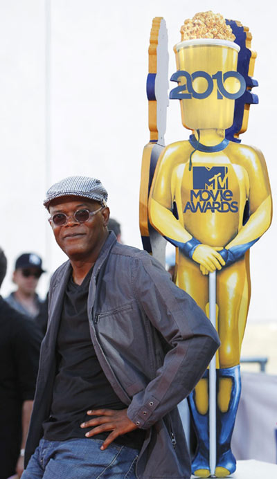 Samuel L. Jackson attends the 2010 MTV Movie Awards