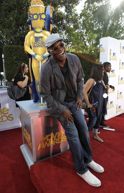 Samuel L. Jackson attends the 2010 MTV Movie Awards