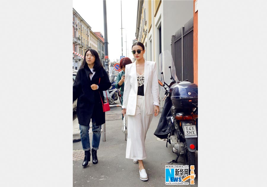 Actress Song Jia attends Milan Fashion Week