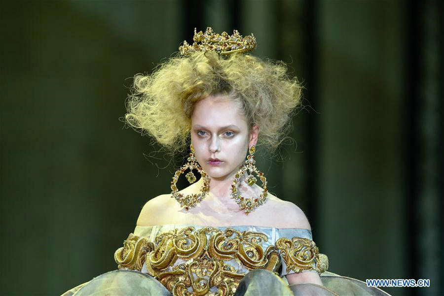 Creations of Guo Pei's Haute Couture presented at Paris Fashion Week