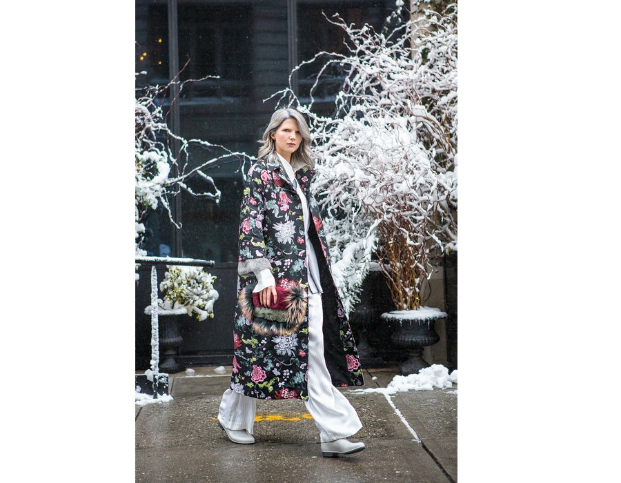 Fashion trend: Flowers bloom on overcoats this winter