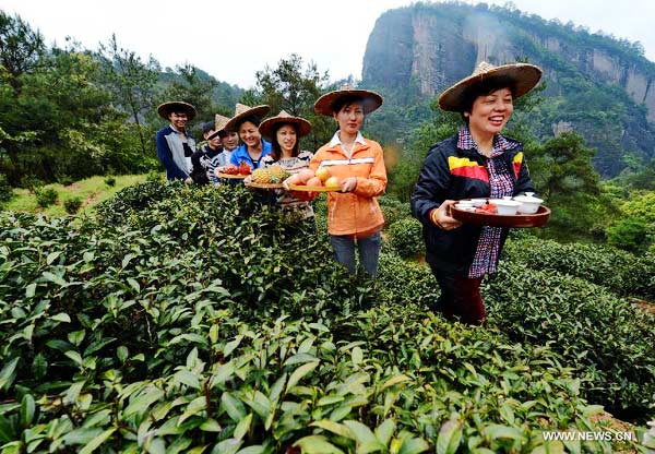 Tea farmers mark start of spring tea production