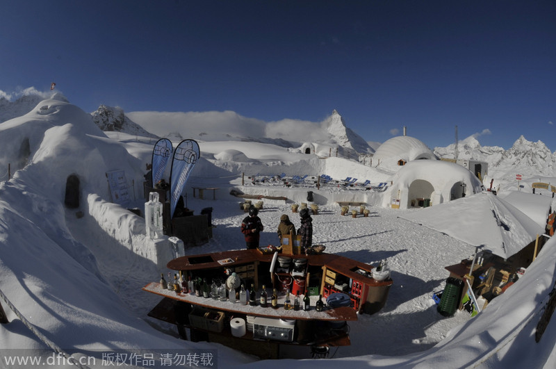 Sleep in a snow hotel