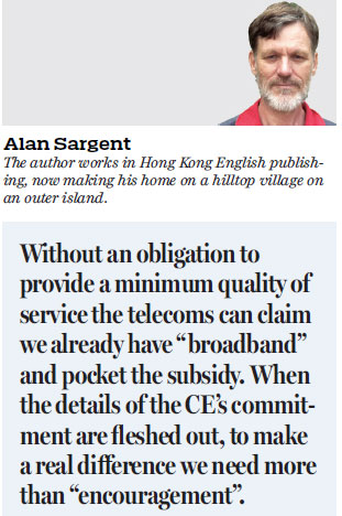 Broadband a necessity for everyone in Hong Kong