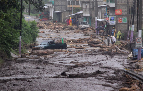 Tropical storm swept Guatemala