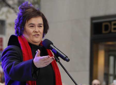 Susan Boyle performs on NBC's 