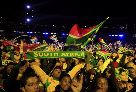 Opening concert hails the 2010 World Cup