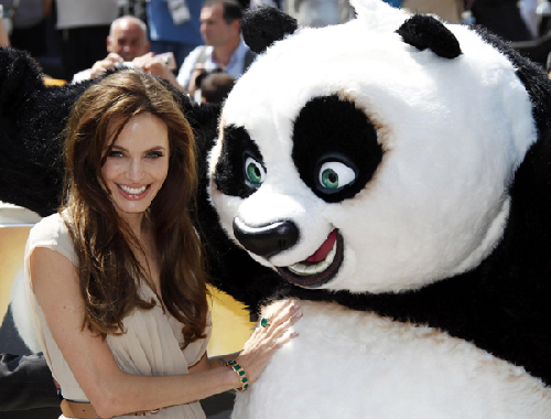 Jolie attends animated film 'Kung Fu Panda 2' during the Cannes Film Festival