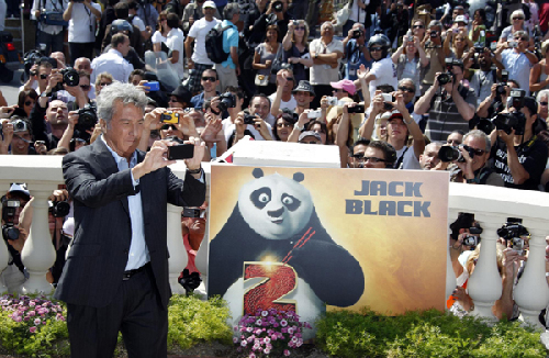 Jolie attends animated film 'Kung Fu Panda 2' during the Cannes Film Festival