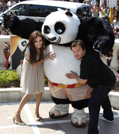 Jolie attends animated film 'Kung Fu Panda 2' during the Cannes Film Festival