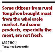 Diseased meat shop closed in Tongzhou