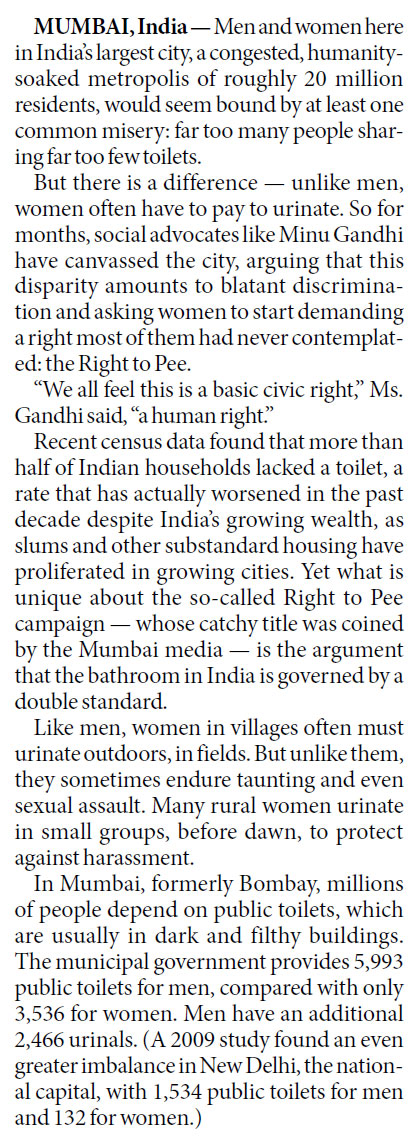 Indian women fight against toilet discrimination