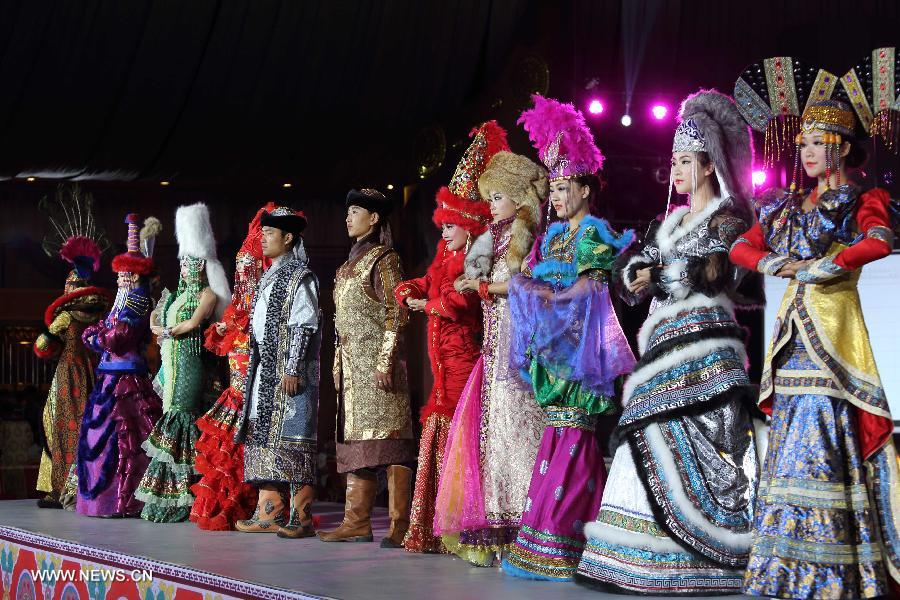 China Mongolian ethnic costume arts festival