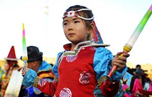 China Mongolian ethnic costume arts festival