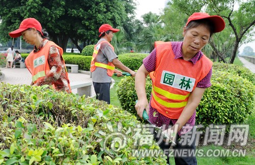 榕城16處園林小品開始現場施工　國慶節前可完工