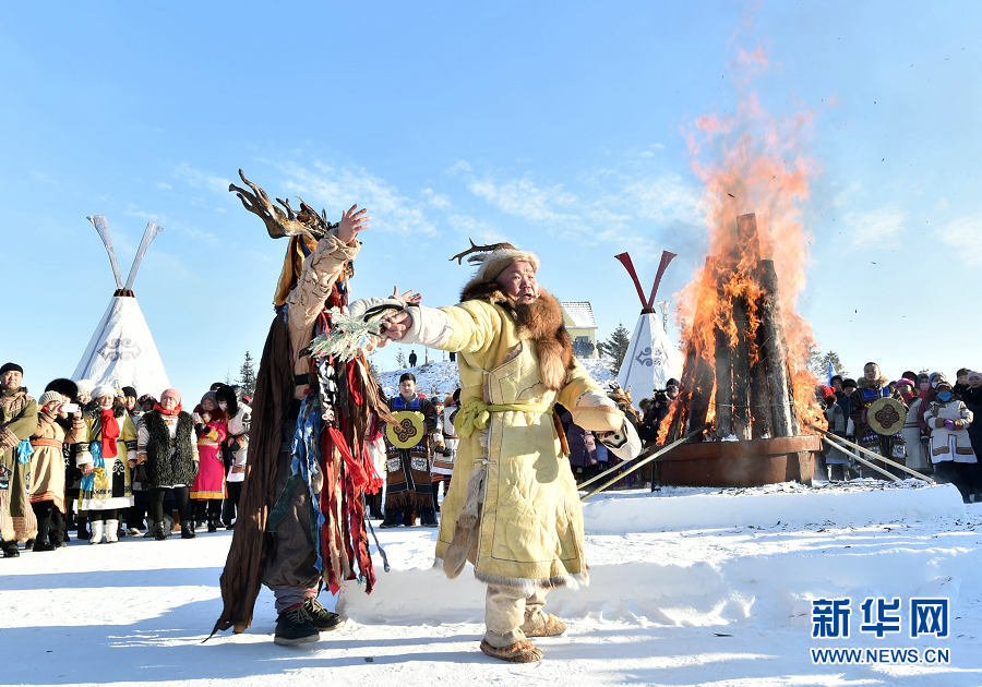 Oroqen people celebrate shamanic ritual gala in Hulunbuir