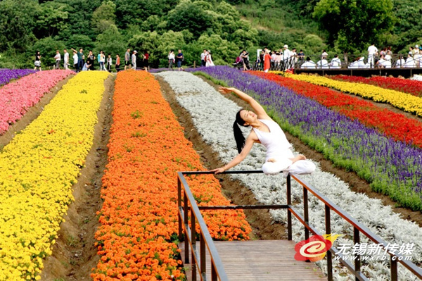 Floral rainbow lights up the horizon at Xuelang Mountain