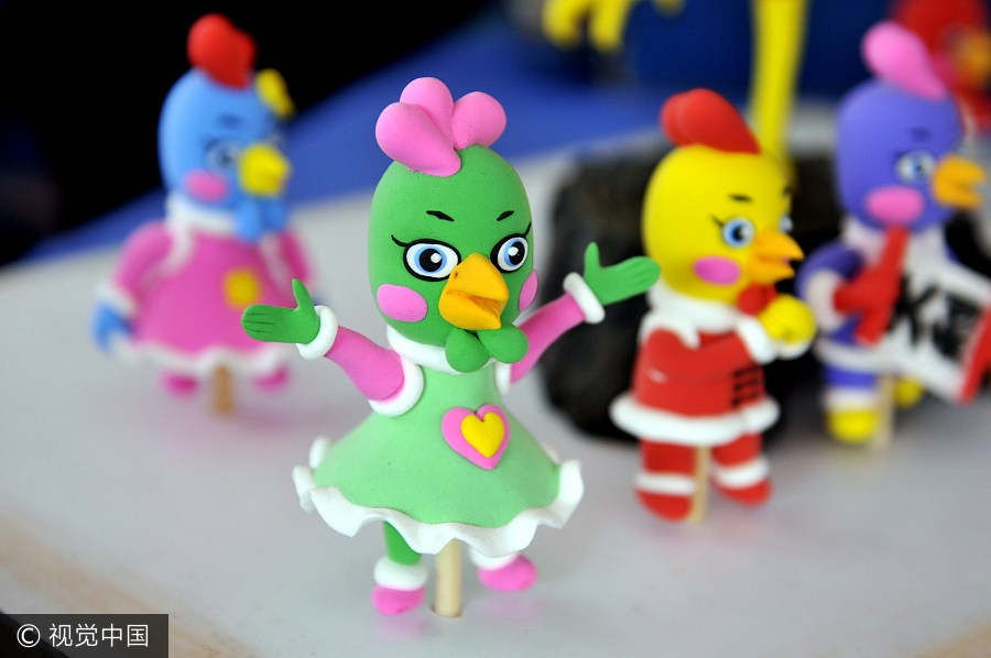 Dough figurines showcased at heritage expo in Shandong