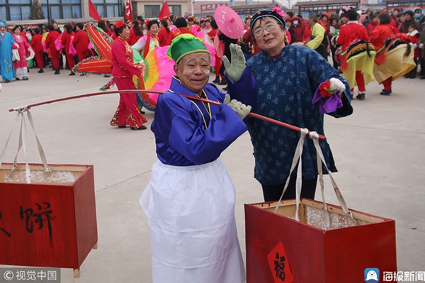 Yantai fishermen hold sacrificial ceremony to the sea