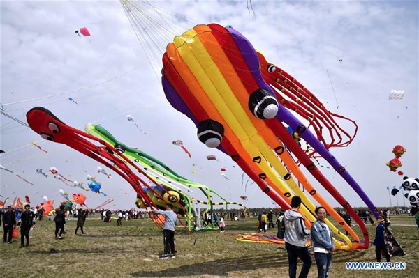 36th Weifang Intl Kite Festival kicks off in E China's Shandong