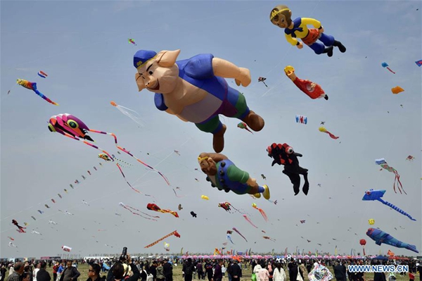 36th Weifang Intl Kite Festival kicks off in E China's Shandong