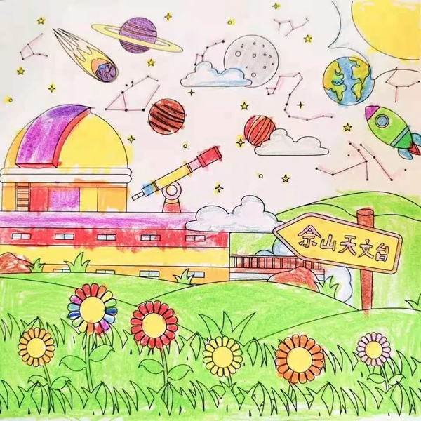 Sheshan scenic spots in children's drawings