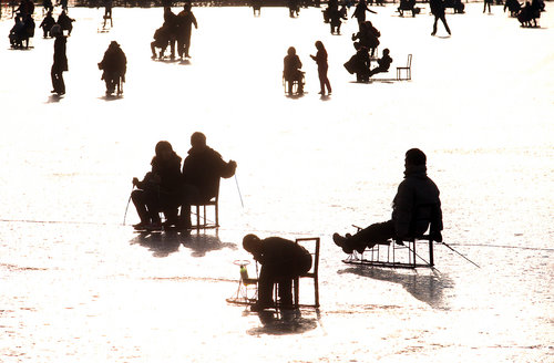 On a frozen lake