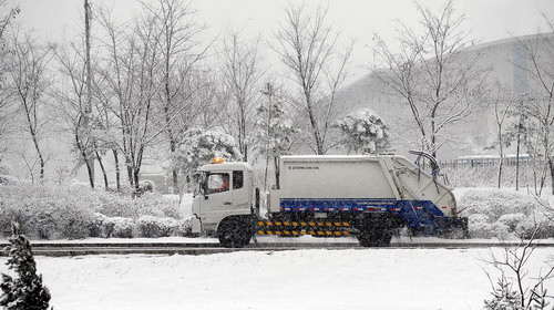 April snow falls in Liaoning