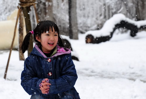 April snow falls in Liaoning