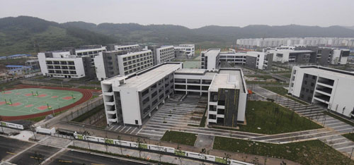 Quake-destroyed Beichuan Middle School restored