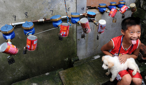 Taps locked to save water