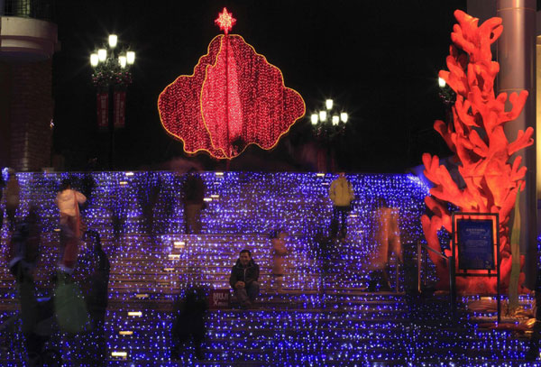 Light decoration for Chirstmas in Beijing