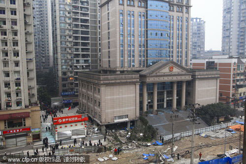 Gas explosion in a local court in SW China