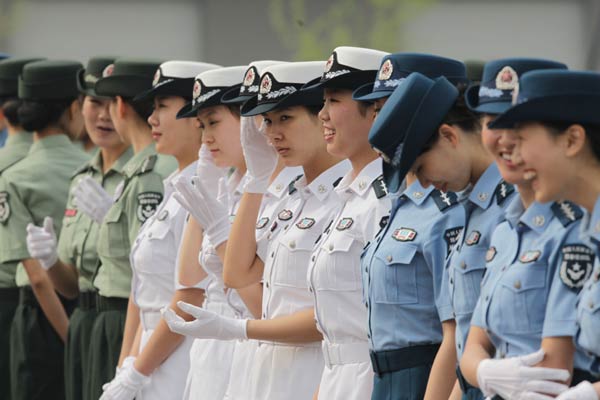 New uniforms on parade