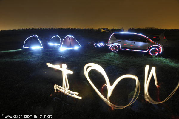 Light painting image