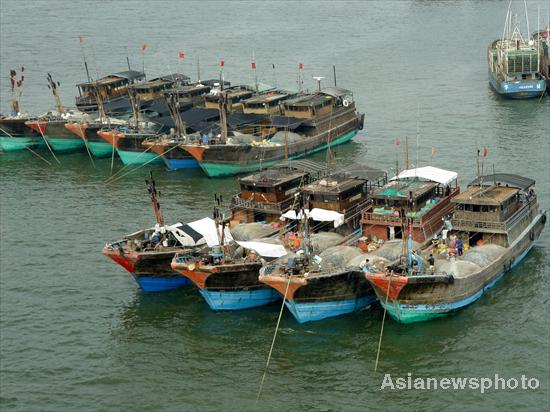 Boats rest during fishing off-season