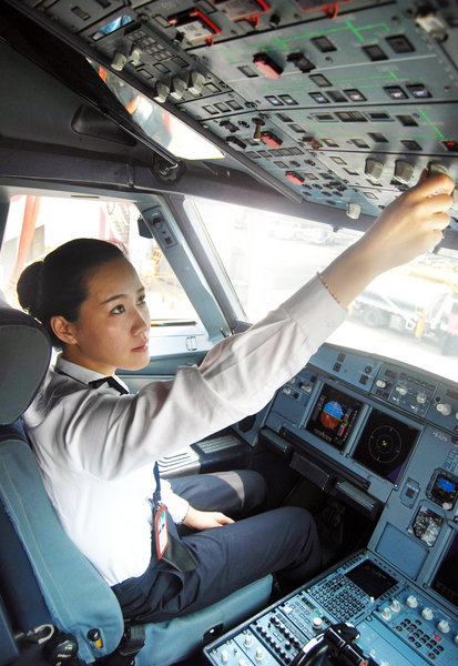 First female pilot flies NE China skies